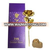 Wholesale Forever rose Mother's Day Best gift 24k golden rose flower