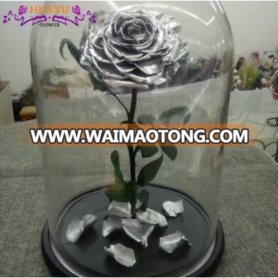 New style export fresh preserved rose flower in glass unique gifts