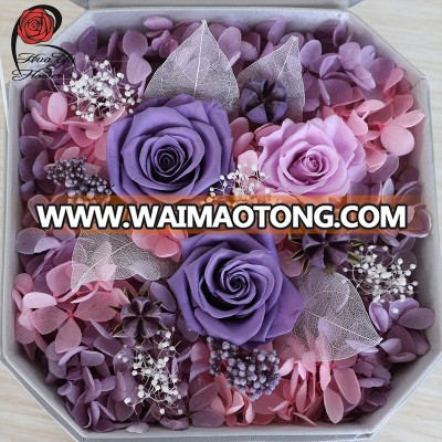 preserved flower in box gift paper box