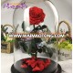 artificial rose flowers preserved flowers in glass for wedding decoration